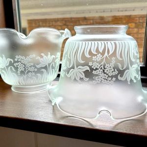 Vintage Glass Shades 4” Fitter “Hi-Lite” by Vianne